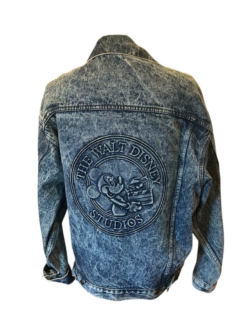 WALT DISNEY STUDIOS Denim Jacket Men's Size Small Acid Washed USA